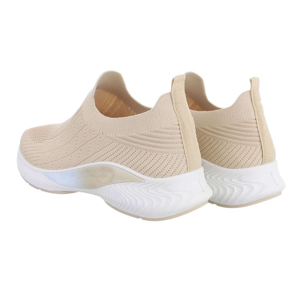 Pantofi sport fara siret - bej dama