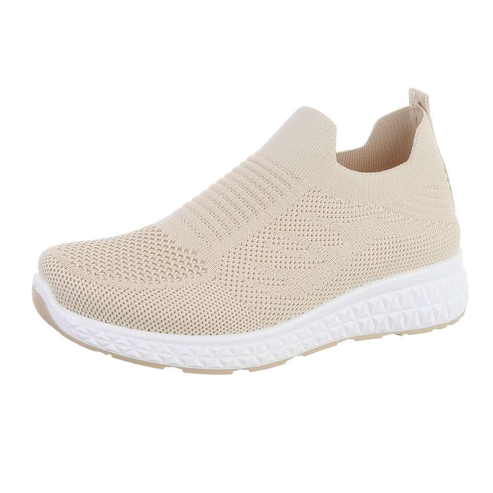 Adidasi sport fara sireturi - bej dama
