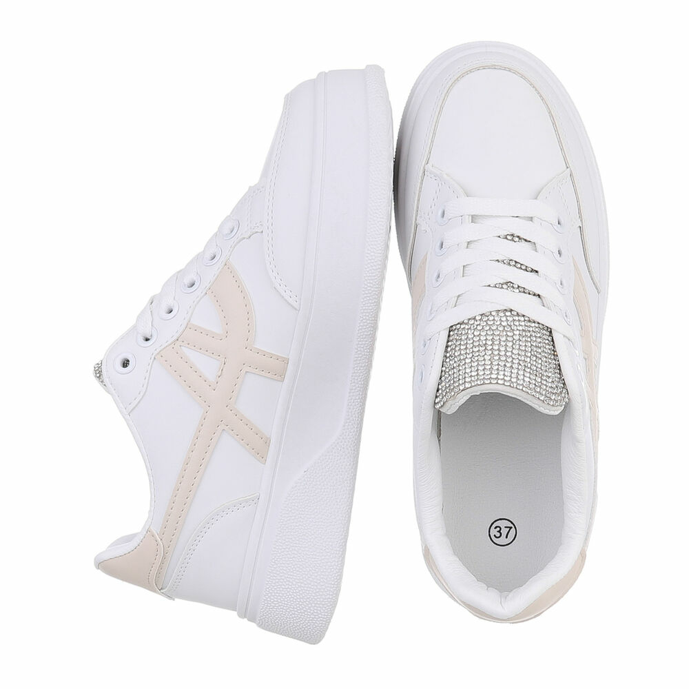 Sneakers cu pietricele - bej dama