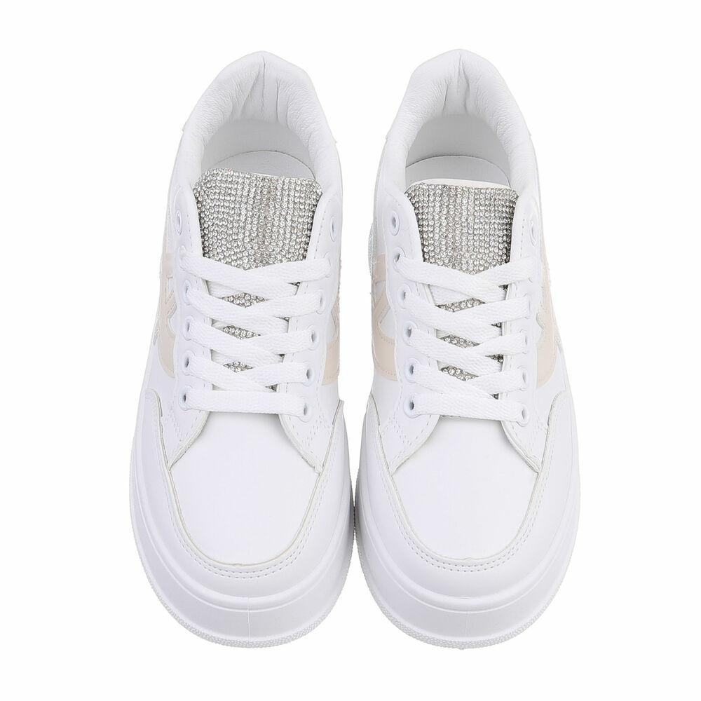 Sneakers cu pietricele - bej dama