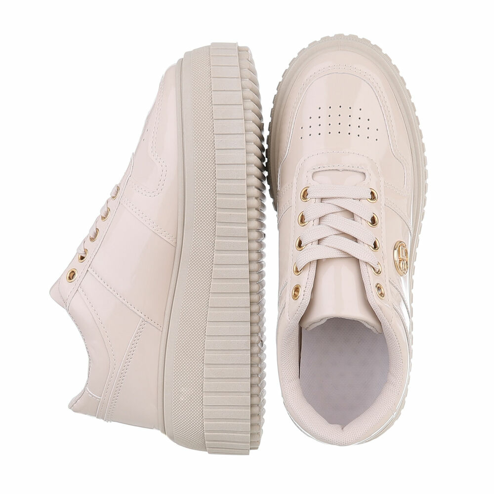 Sneakers cu talpa groasa - bej dama