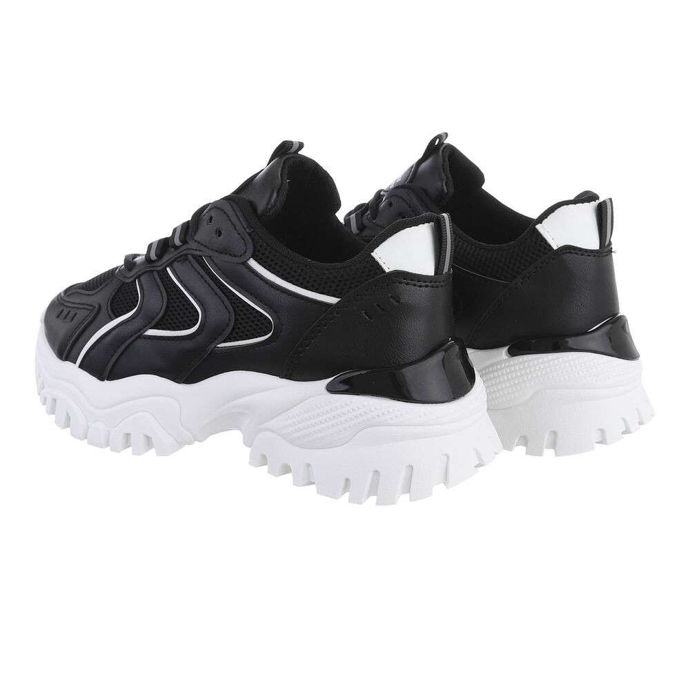 Sneakers talpa groasa - negru dama