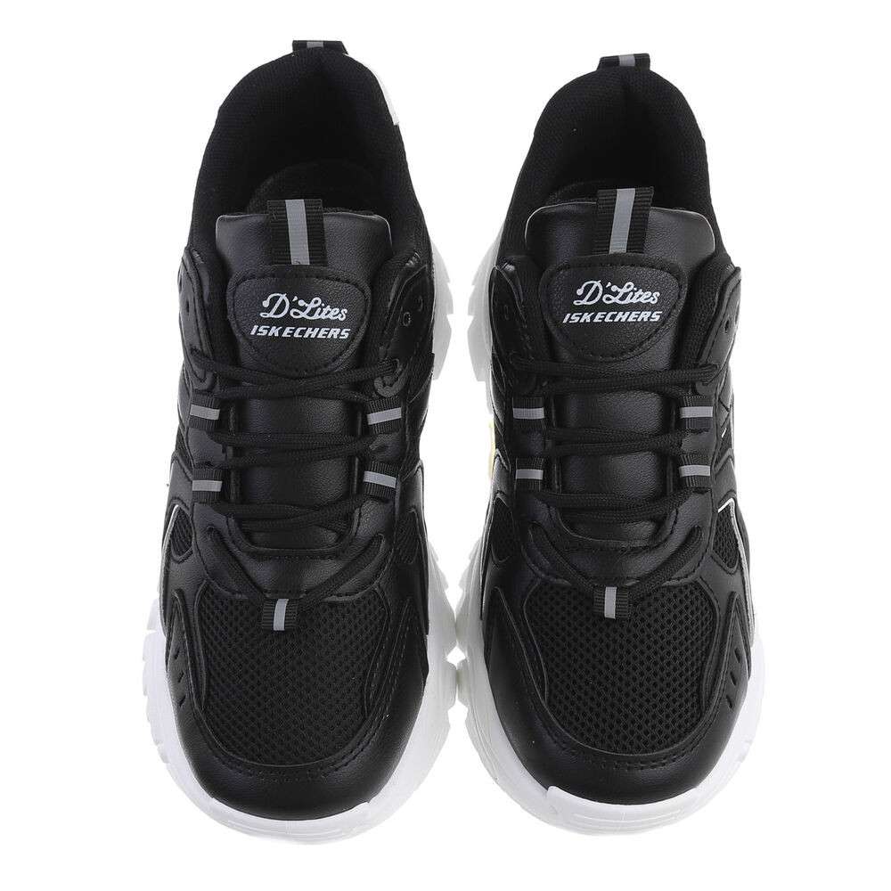Sneakers talpa groasa - negru dama