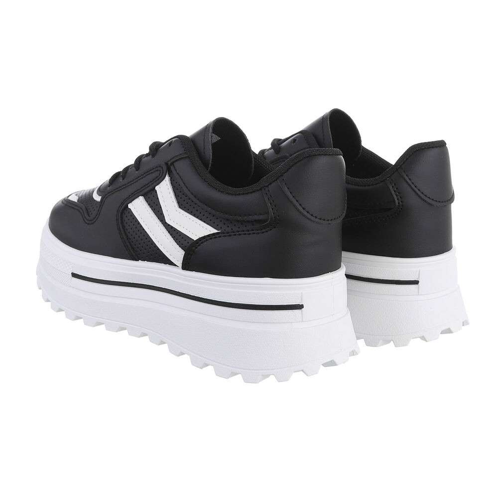 Sneakers talpa groasa - negru dama