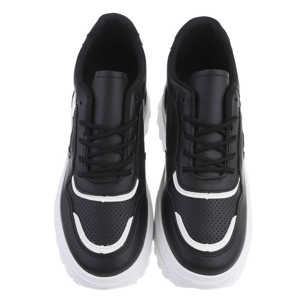 Sneakers talpa groasa - negru dama