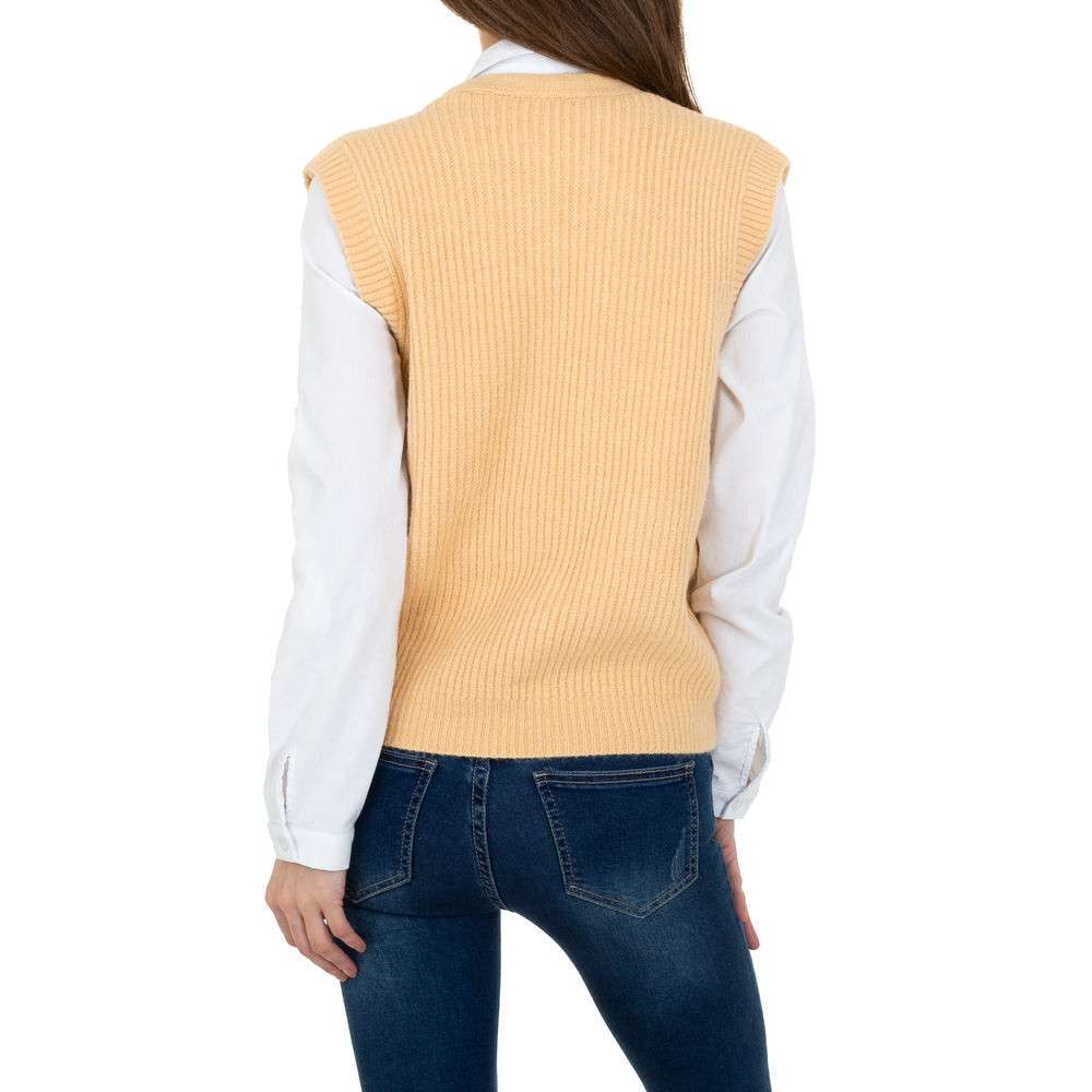 Vesta tricot eleganta - JCL marime universala galben dama