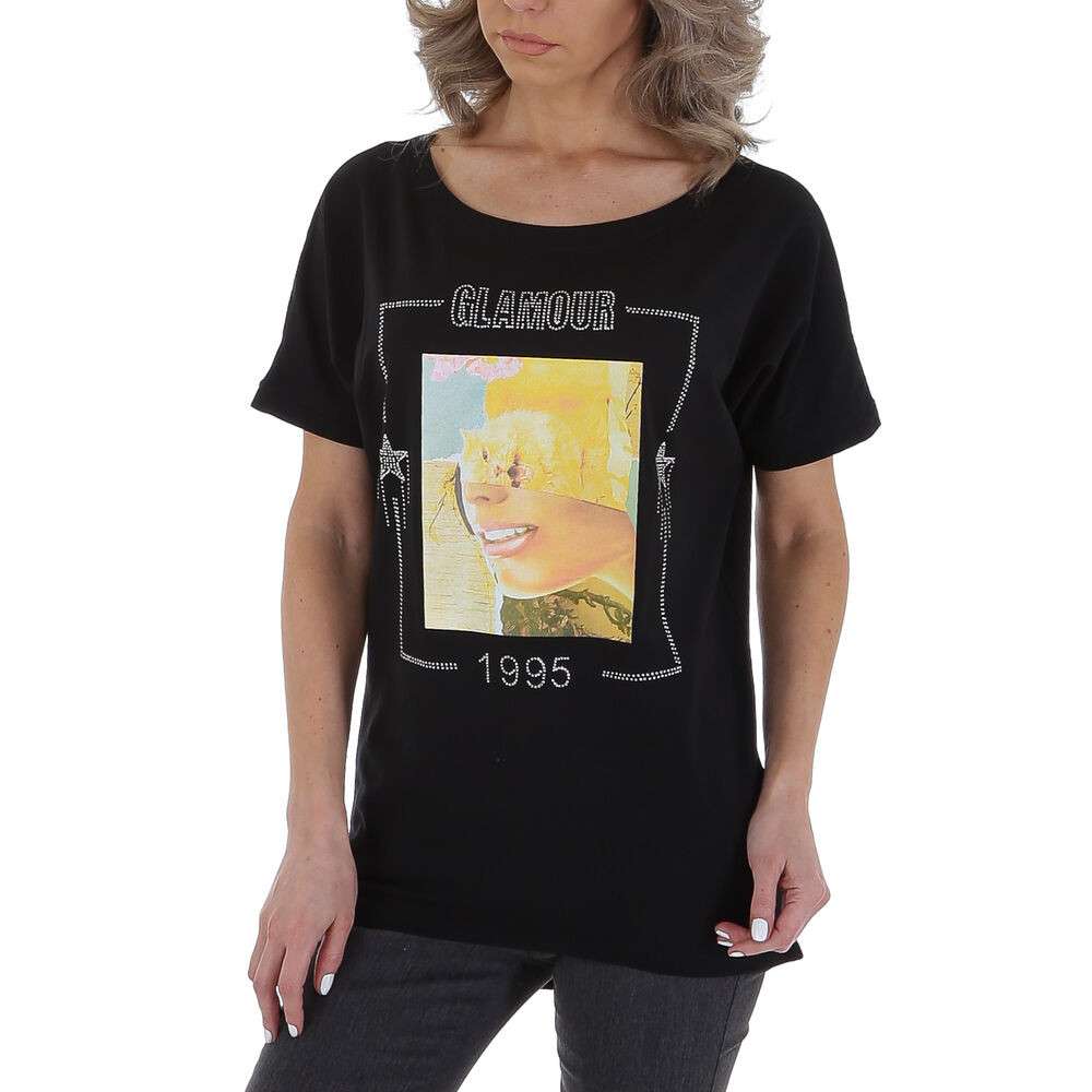 TShirt GLO STORY marime universala negru dama