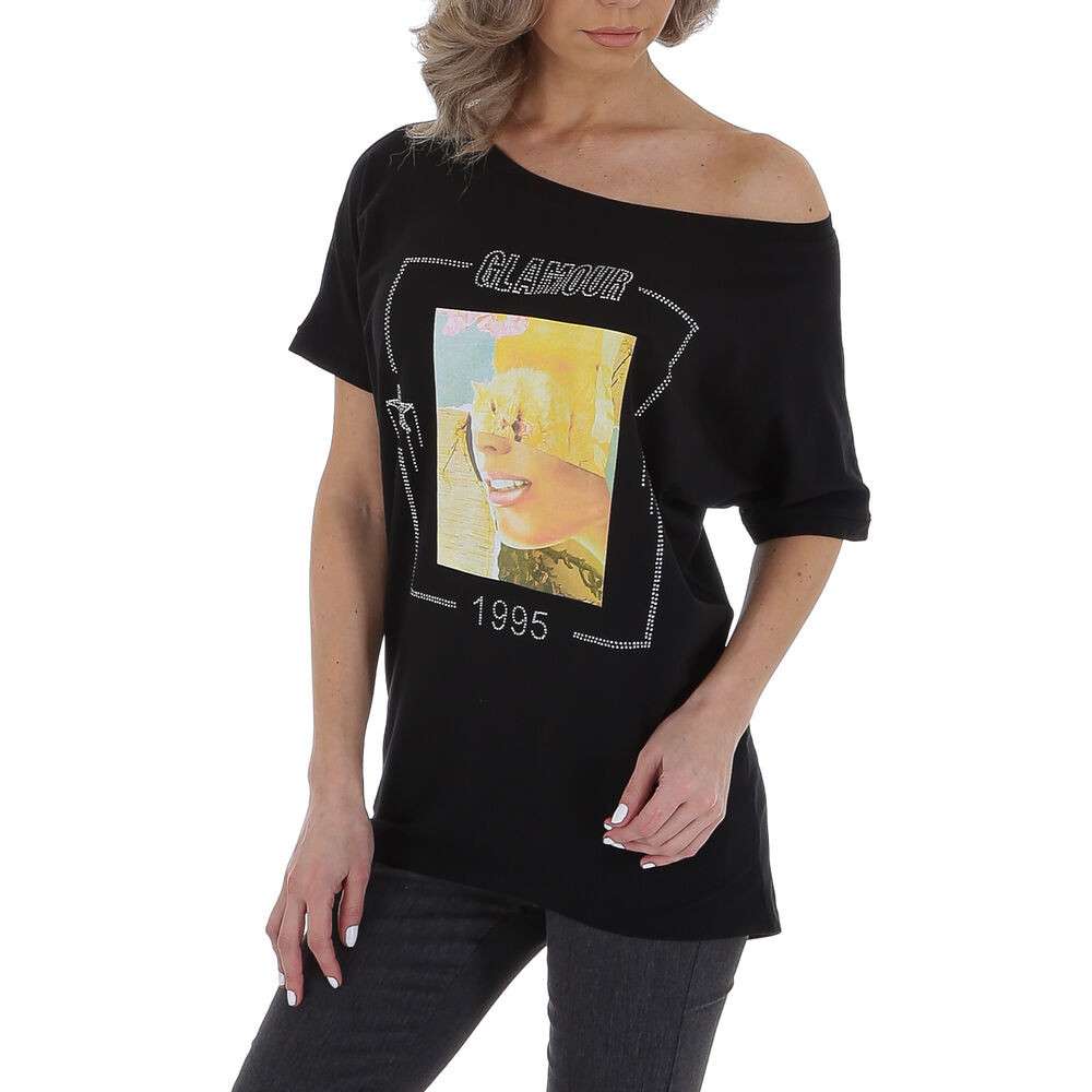 TShirt GLO STORY marime universala negru dama