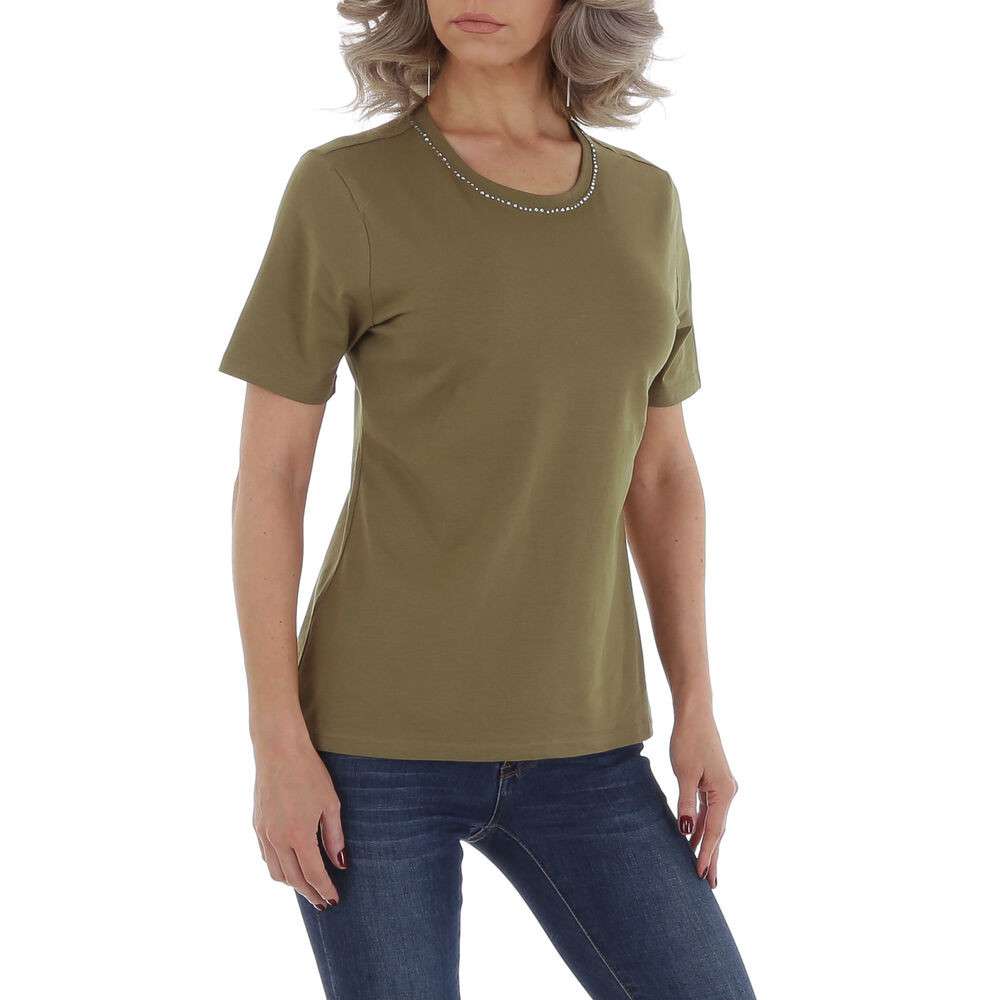 TShirt GLOSTORY kaki dama
