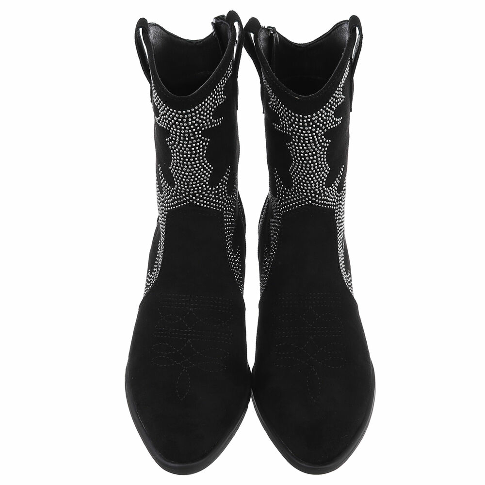 Western- & Cizme Biker - blacksuede dama