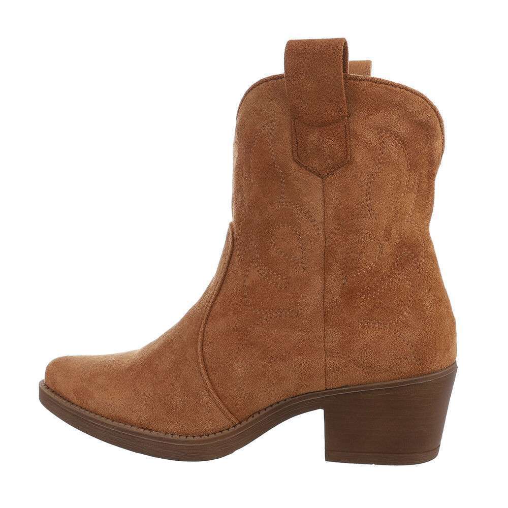 Ciocate western cu toc - & Cizme Biker - camelsuede dama