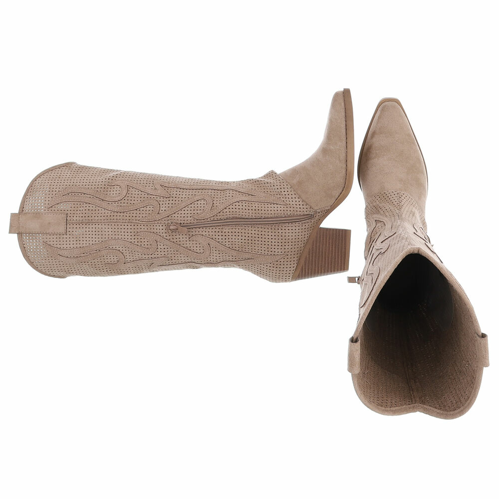 Western- & Cizme Biker - khakisuede dama