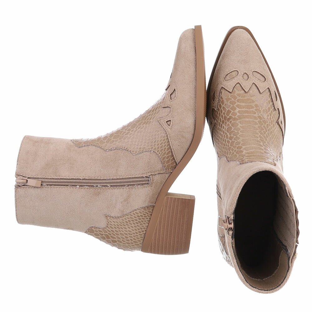 Ciocate toc gros western - khakisuede dama