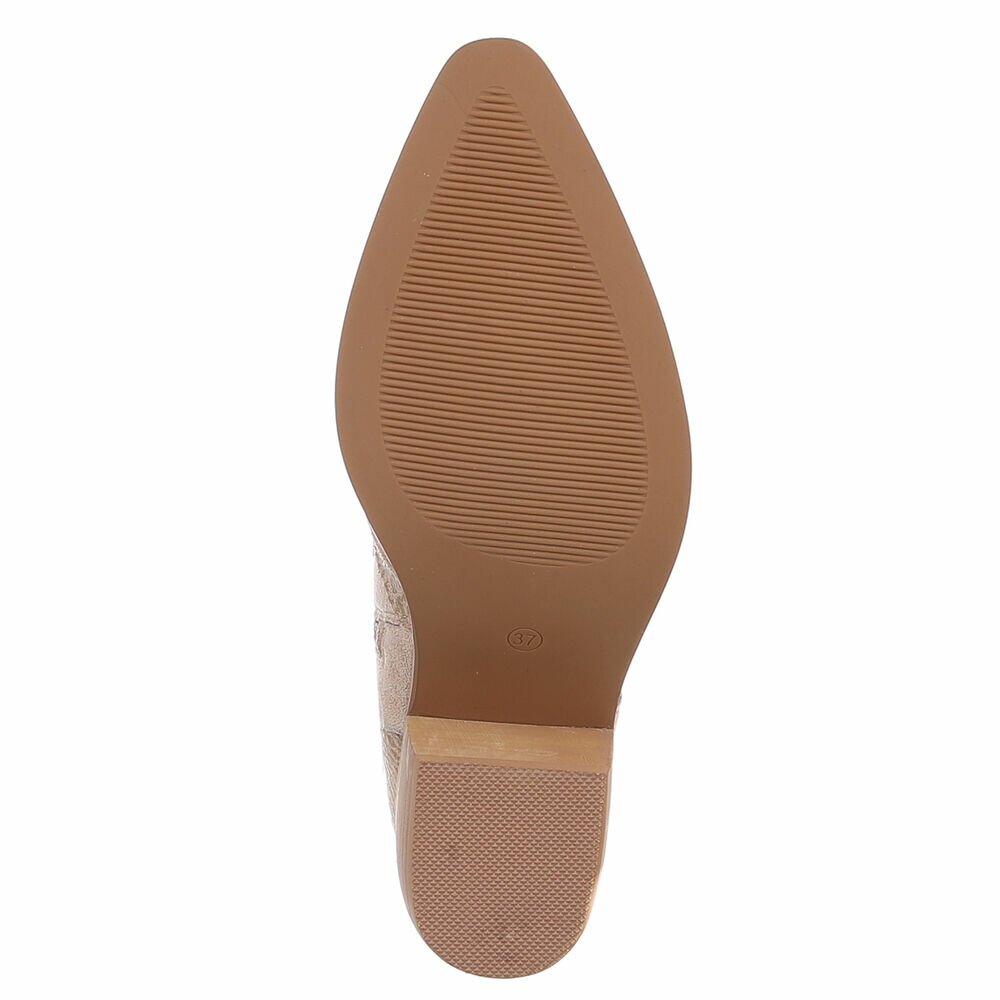 Ciocate toc gros western - khakisuede dama