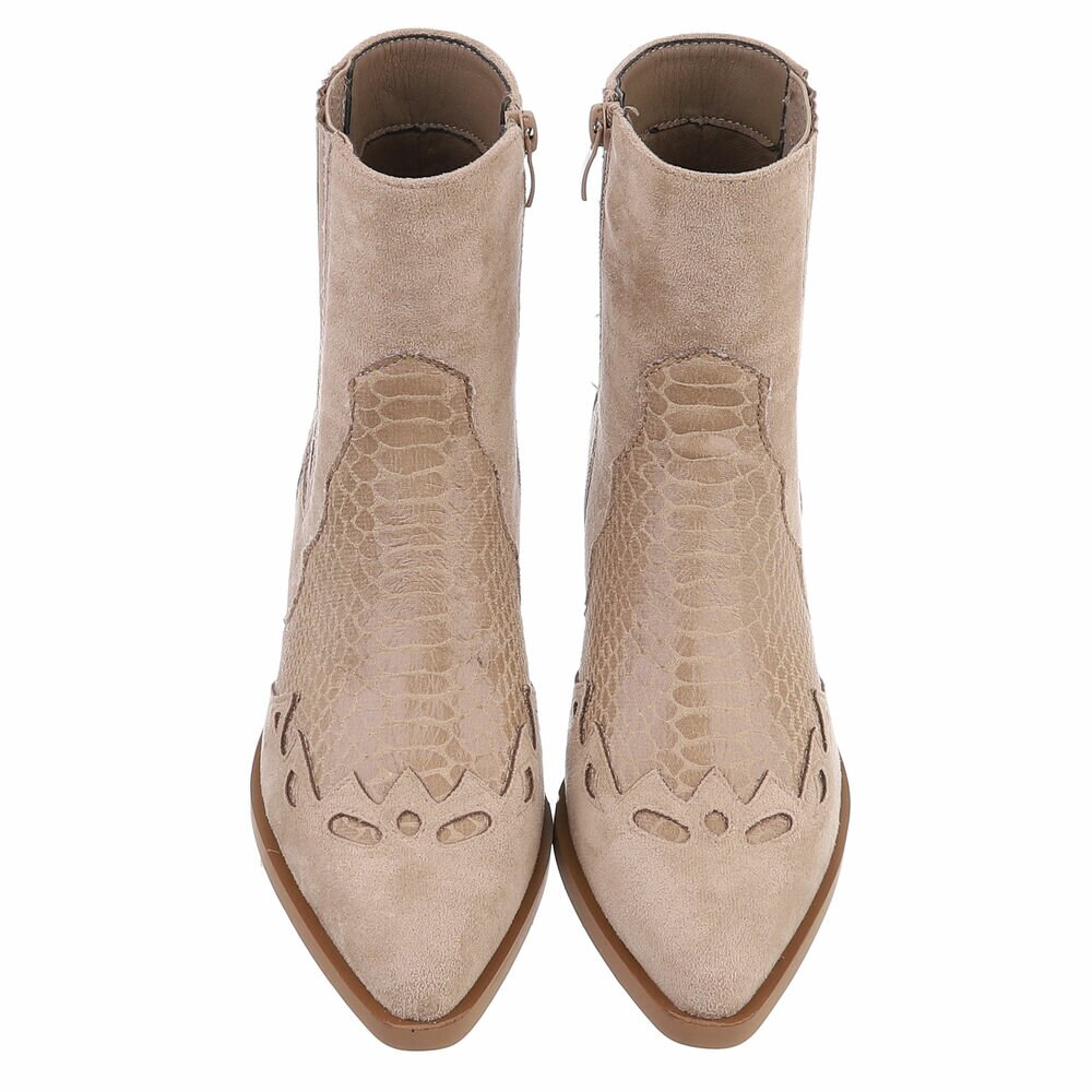 Ciocate toc gros western - khakisuede dama