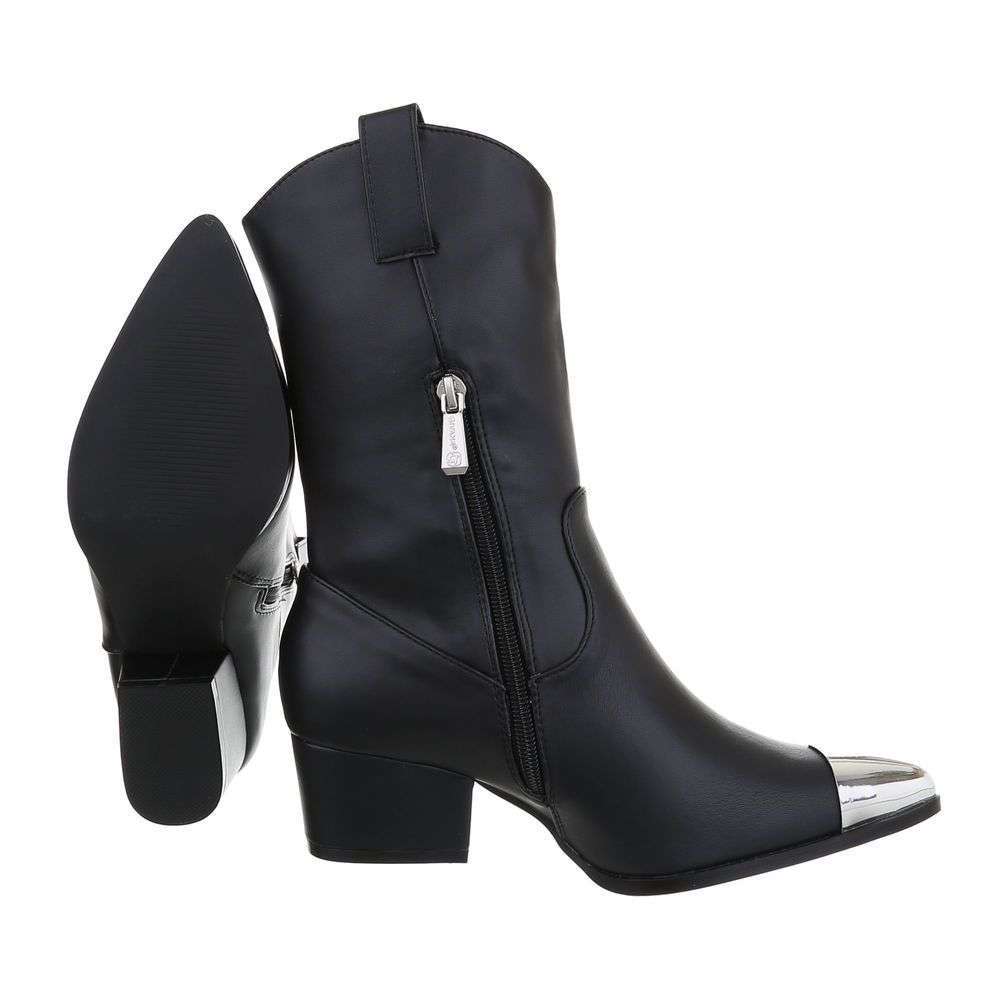 Ciocate cowboy - & Cizme Biker - negru dama