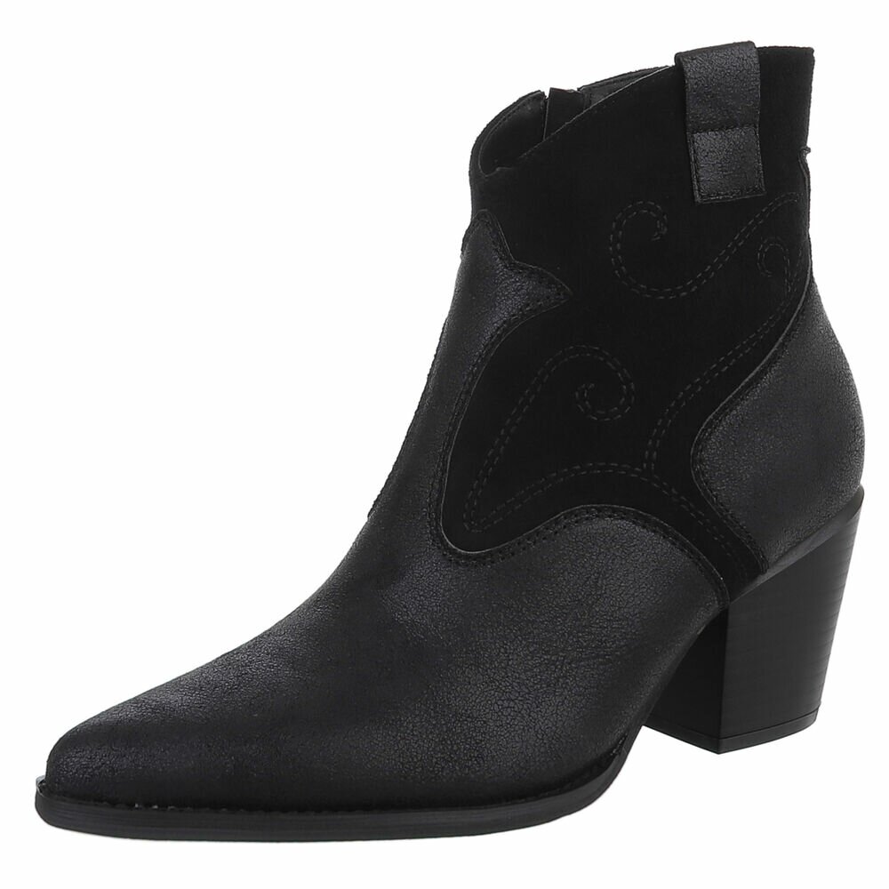Western- & Cizme Biker - negru dama