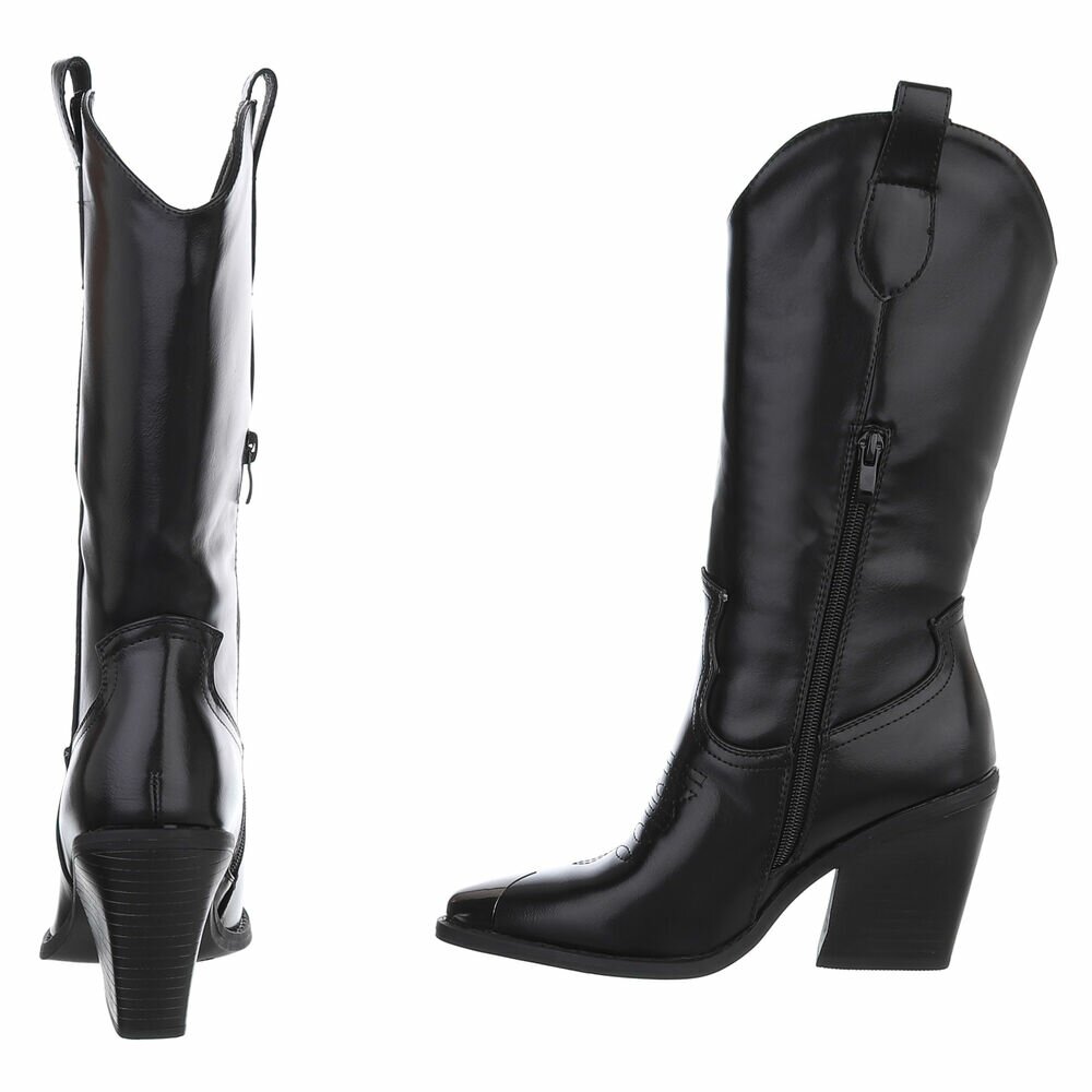 Western- & Cizme Biker - negru dama