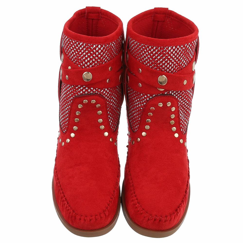 Western- & Cizme Biker - rosu dama