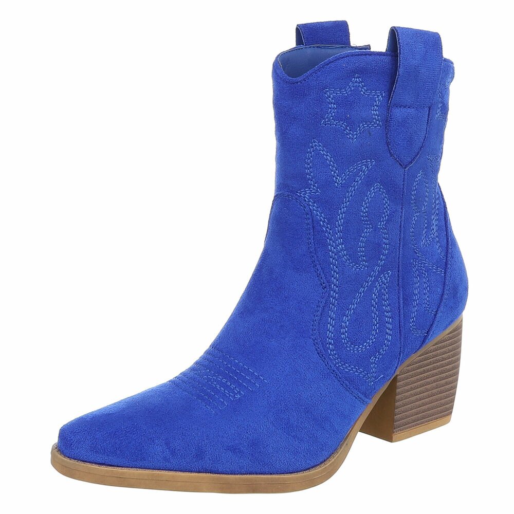 Cizme western toc mic - & Cizme Biker - sapphirebluesuede dama