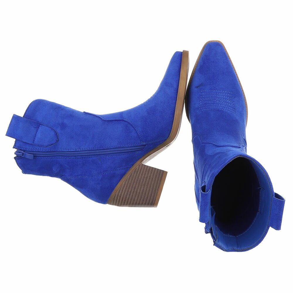 Cizme western toc mic - & Cizme Biker - sapphirebluesuede dama