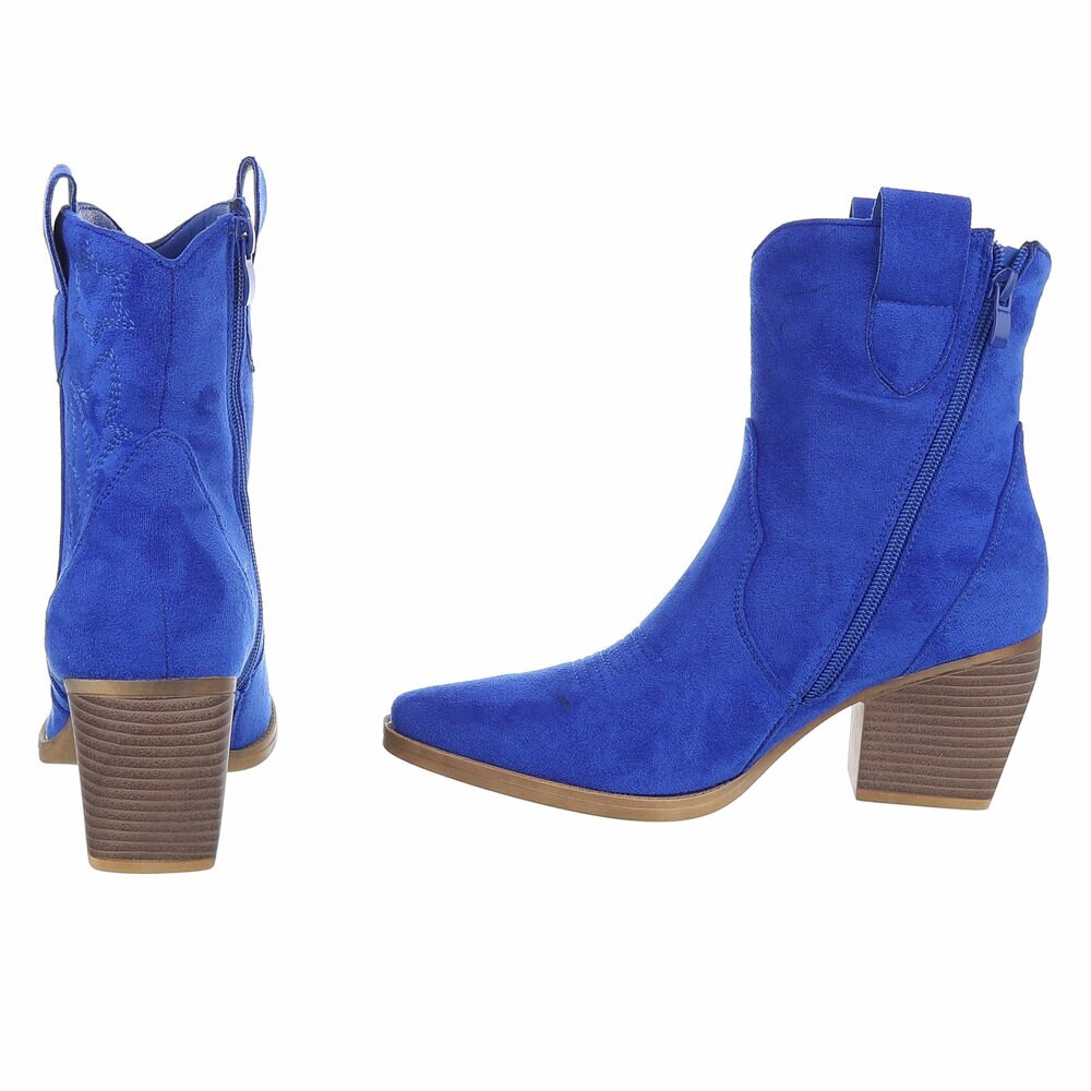Cizme western toc mic - & Cizme Biker - sapphirebluesuede dama